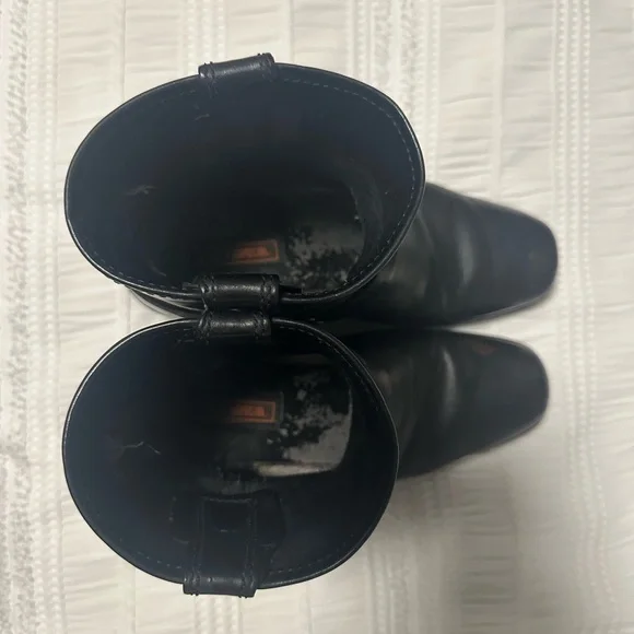 Harley Davidson Black Leather Harness Ankle Boots - Picture 10 of 13